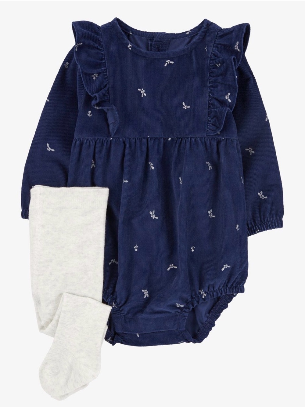 🌻3/$35 🌻  BNWOT Carters 2-Piece Corduroy Bubble & Tights Set NWOT 3 months